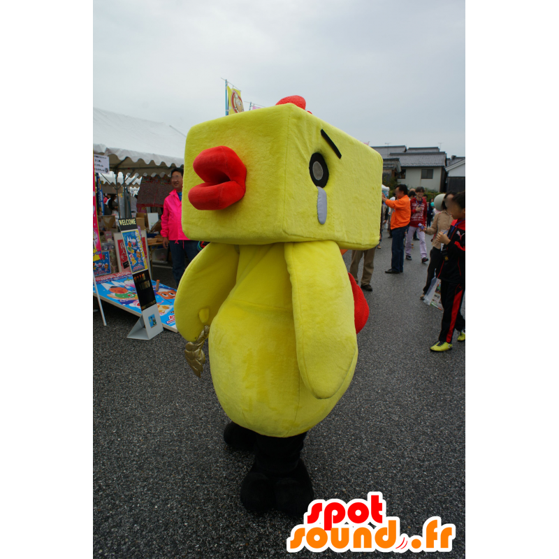 Ebechun mascotte, giallo e rosso gallo pianto - MASFR25655 - Yuru-Chara mascotte giapponese