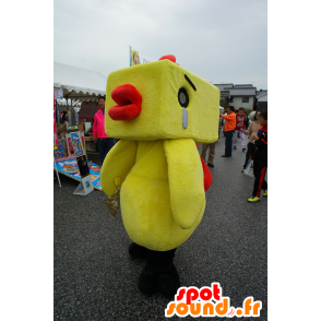 Mascotte d'Ebechun, de coq jaune et rouge qui pleure - MASFR25655 - Mascottes Yuru-Chara Japonaises