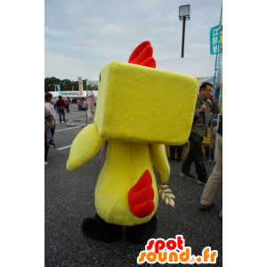Mascotte d'Ebechun, de coq jaune et rouge qui pleure - MASFR25655 - Mascottes Yuru-Chara Japonaises