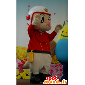 Rhino mascot in police uniform red - MASFR25658 - Yuru-Chara Japanese mascots