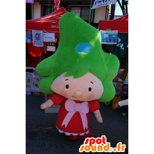 Mascotte de Fukushima-chan, de fillette, avec des cheveux verts - MASFR25660 - Mascottes Yuru-Chara Japonaises
