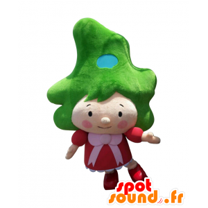 Maskot Fukushima-chan, pige, med grønt hår - Spotsound maskot