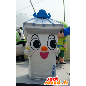 Udatsumaru mascot. Mascotte giant white and blue monument - MASFR25661 - Yuru-Chara Japanese mascots