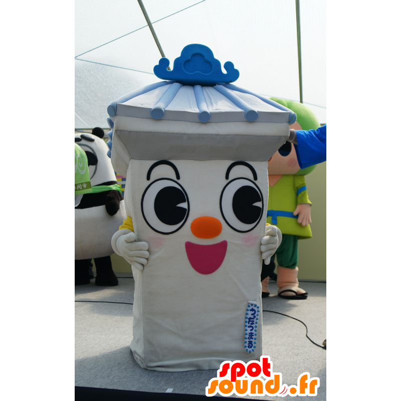 Mascot Udatsumaru. Mascot gigantisk hvit og blå monument - MASFR25661 - Yuru-Chara japanske Mascots