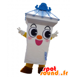 Udatsumaru mascot. Mascotte giant white and blue monument - MASFR25661 - Yuru-Chara Japanese mascots