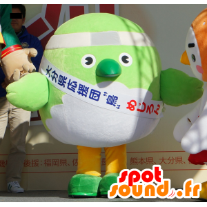 Engros Mascot grønn og hvit fugl, gigantiske og imponerende - MASFR25663 - Yuru-Chara japanske Mascots