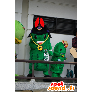 2 mascots pickles, green cucumbers - MASFR25679 - Yuru-Chara Japanese mascots