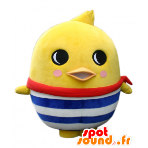 Maskot Security-Kun, velký žlutý pták, obří chick - MASFR25680 - Yuru-Chara japonské Maskoti