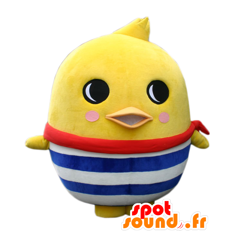 Sicurezza-Kun mascotte, grande uccello giallo, pulcino gigante - MASFR25680 - Yuru-Chara mascotte giapponese