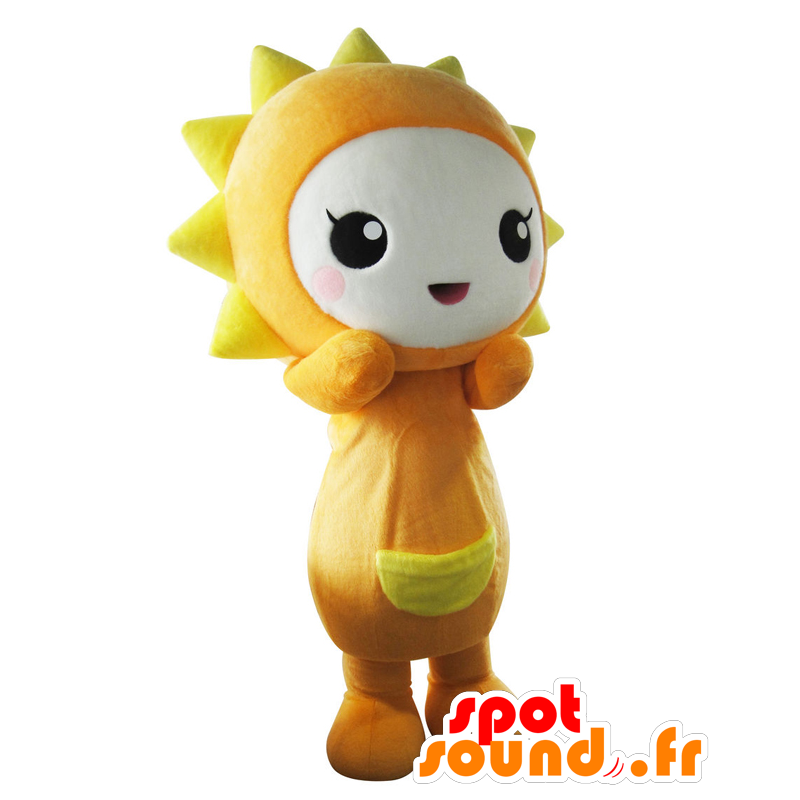 Eneru mascot, orange and yellow sun, cute and smiling - MASFR25681 - Yuru-Chara Japanese mascots