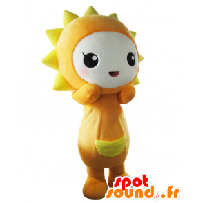 Eneru Maskottchen, orange und gelbe Sonne, nett und lächeln - MASFR25681 - Yuru-Chara japanischen Maskottchen