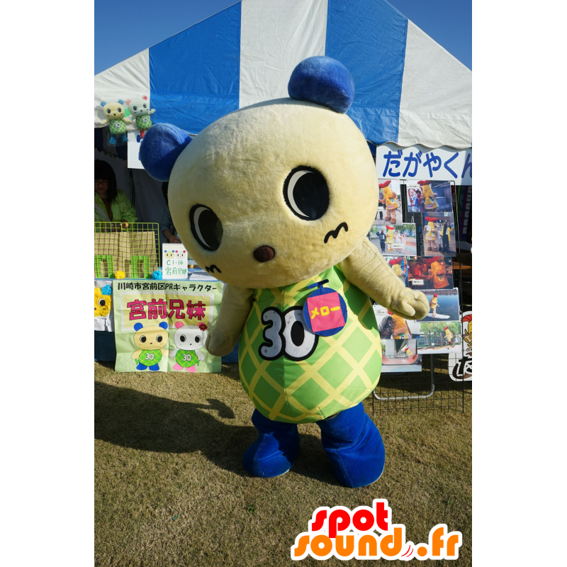 Mellow mascot, teddy, panda beige to Kawazaki - MASFR25691 - Yuru-Chara Japanese mascots
