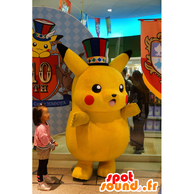 Mascotte Pikachu, Pokemon famoso cartone animato giallo - MASFR25692 - Yuru-Chara mascotte giapponese Mascotte Pikachu, Pokemon famoso cartone animato giallo - MASFR25692 - Yuru-Chara mascotte giapponese
