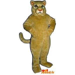 Beige løve maskot. Lioness Costume - Lion maskoter - MASFR006817 - SpotSound.fr