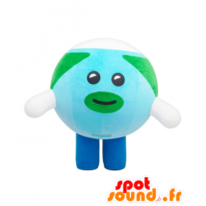 Earth-kun mascot, blue and green man, all round - MASFR25702 - Yuru-Chara Japanese mascots