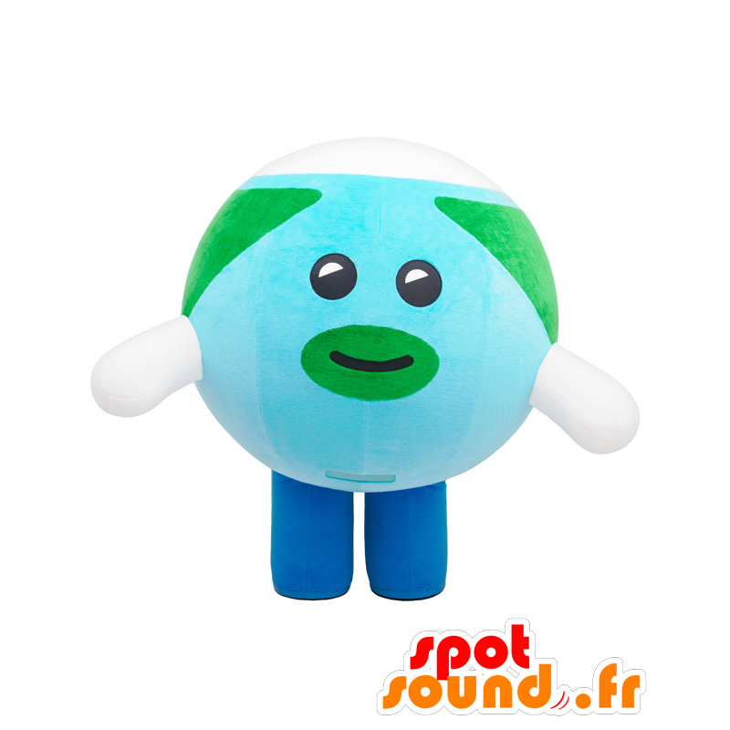 Earth-kun mascot, blue and green man, all round - MASFR25702 - Yuru-Chara Japanese mascots