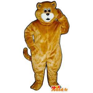 Mascotte beige gatto arancione. Cat Costume - MASFR006818 - Mascotte gatto