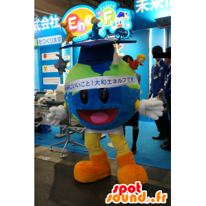 Mascot wereld rondom, met een student-cap - MASFR25710 - Yuru-Chara Japanse Mascottes
