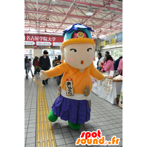Mascotte de personnage asiatique, en tenue traditionnelle - MASFR25713 - Mascottes Yuru-Chara Japonaises