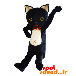 Mascot Komame, gato preto e branco, gigante e muito bem sucedida - MASFR25722 - Yuru-Chara Mascotes japoneses