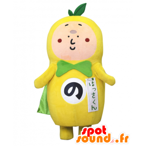 Maskot Hassakun, velký žlutý a zelený muž - MASFR25723 - Yuru-Chara japonské Maskoti