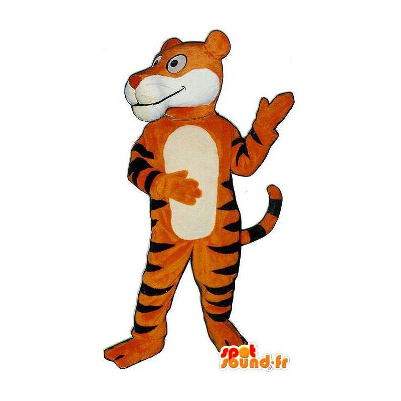 Mascotte de tigre orange. Costume de tigre - MASFR006821 - Mascottes Tigre