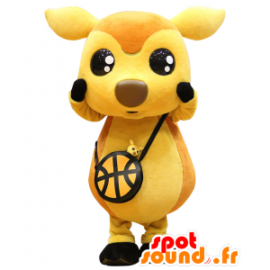 Mascot Shikacche, doe, geel en oranje herten - MASFR25730 - Yuru-Chara Japanse Mascottes