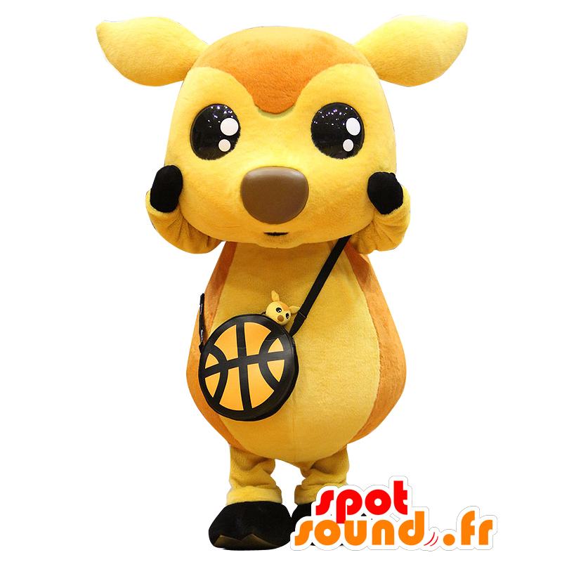 Mascot Shikacche, doe, geel en oranje herten - MASFR25730 - Yuru-Chara Japanse Mascottes