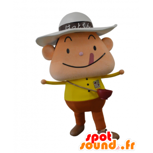 Mascotte d'Hatto-kun, cow-boy, shérif, avec un grand chapeau - MASFR25741 - Mascottes Yuru-Chara Japonaises