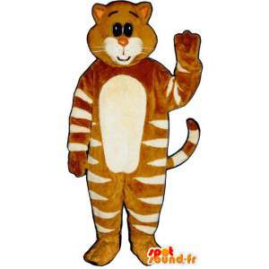 Mascotte de chaton orange et blanc - MASFR006823 - Mascottes de chat