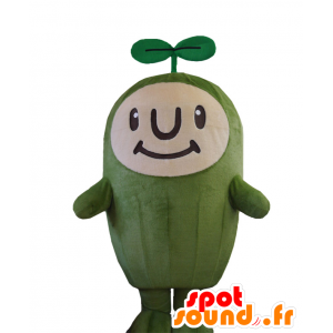 Mascotte de Tsucchi, de légume vert, de plante, de bonhomme vert - MASFR25743 - Mascottes Yuru-Chara Japonaises
