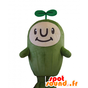 Mascot Tsucchi, grønne grønnsaker, plante, grønn mann - MASFR25743 - Yuru-Chara japanske Mascots