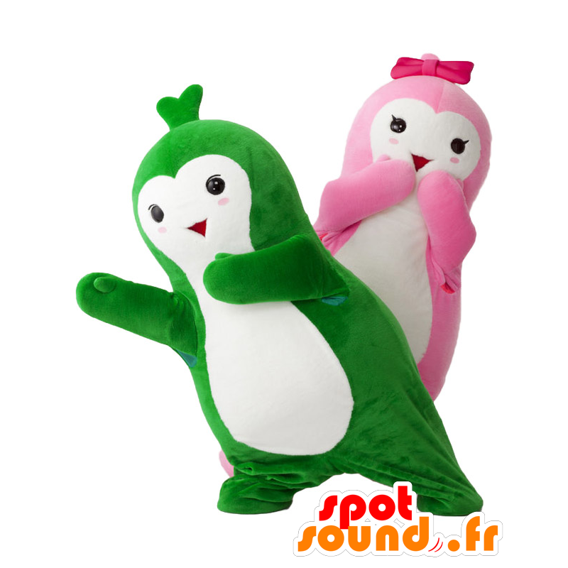 2 Maskottchen Oh-Kun und Bal-Chan, 2 farbige Gefährten - Japanische Yuru-Chara-Maskottchen - MASFR25744 - SpotSound.fr