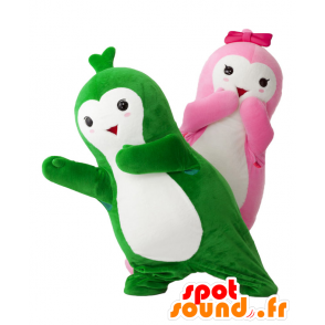 2 mascotes Oh-kun e Bal-chan, 2 companheiros coloridos - Mascotes Yuru-Chara Japoneses - MASFR25744 - SpotSound.fr