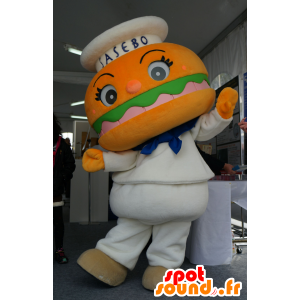 Sasebo Burgey Boy maskot, jätte hamburgare från Nagasaki -