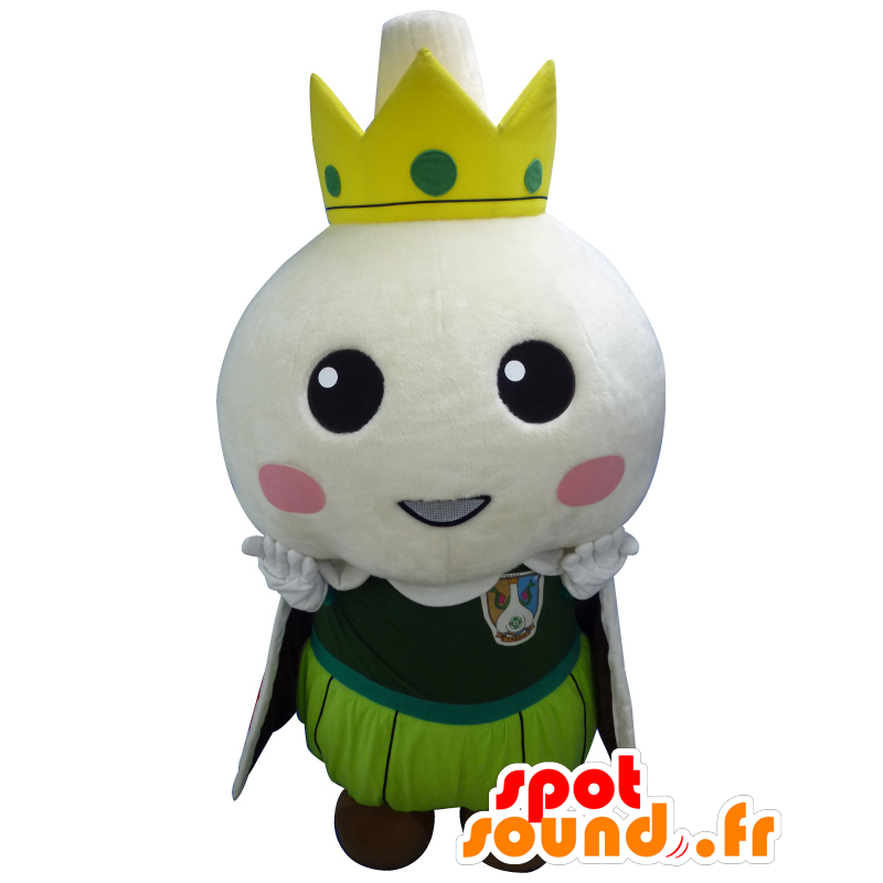 Prince Takko maskot, rund man, med en krona - Spotsound maskot