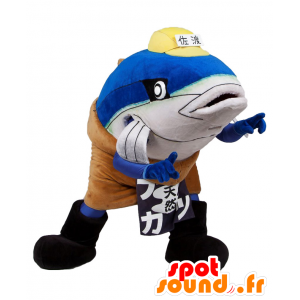 Mascot Burikatsu κουν, κυπρίνος, γιγαντιαίο ψάρι - MASFR25762 - Yuru-Χαρά ιαπωνική Μασκότ