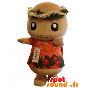 Mascotte Honuppi, carattere fiorito Hawaii - MASFR25769 - Yuru-Chara mascotte giapponese