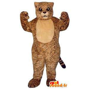 Mascot braun Leopard mit schwarzen Flecken - MASFR006827 - Tiger Maskottchen