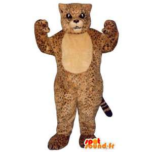 Mascot brown leopard with black spots - MASFR006827 - Tiger mascots