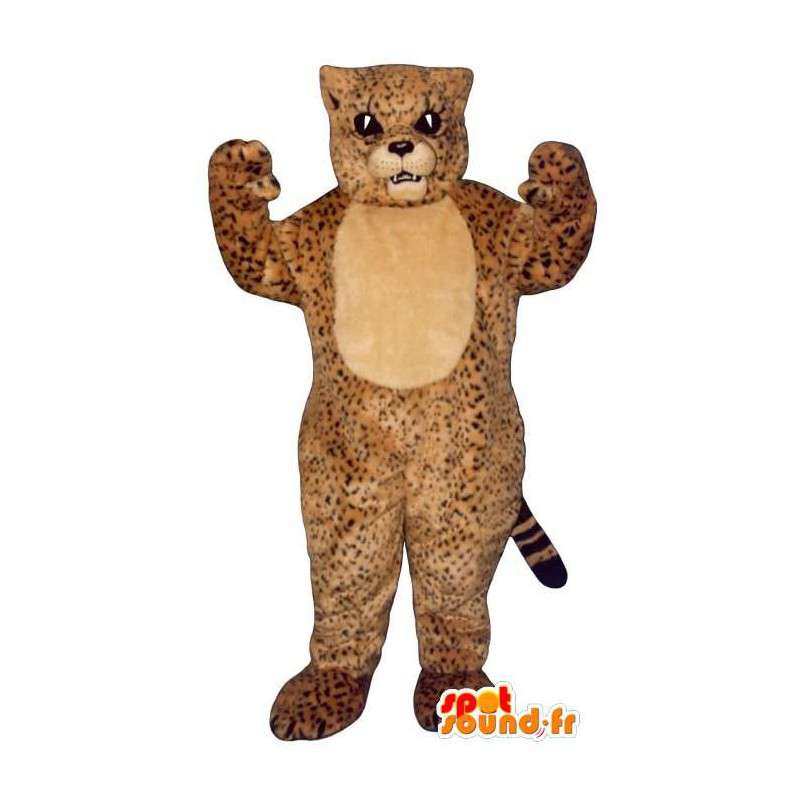 Bruin luipaard mascotte zwart gebeitst - MASFR006827 - Tiger Mascottes