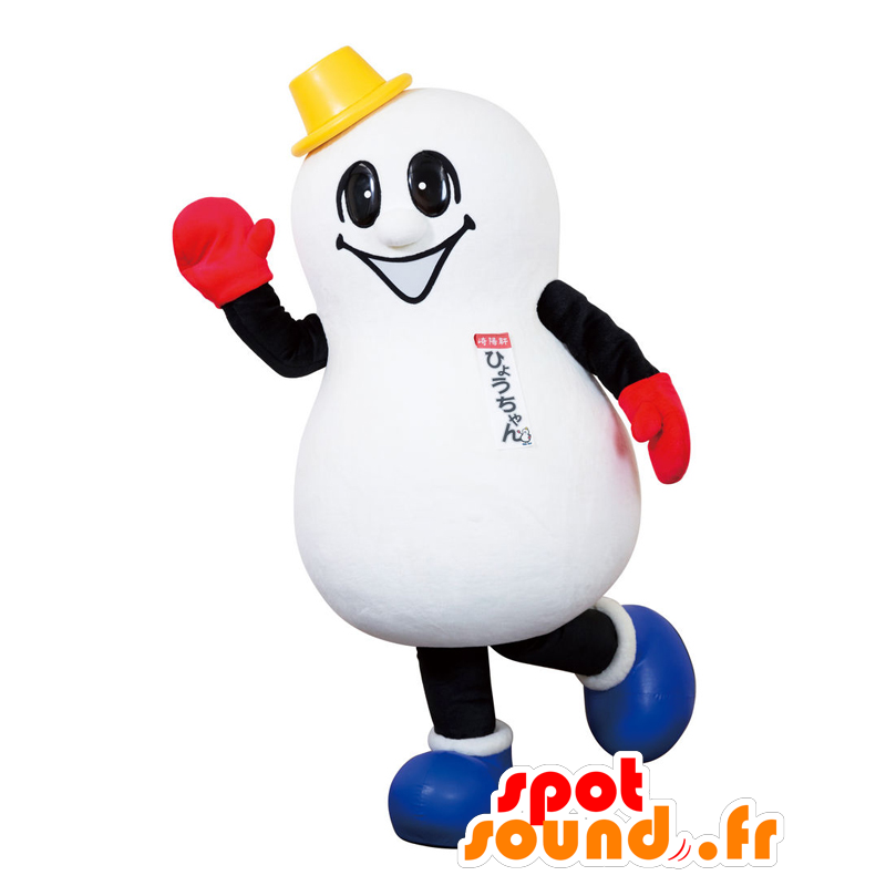 Hyou-chan mascot, white gourd, with a hat - MASFR25772 - Yuru-Chara Japanese mascots