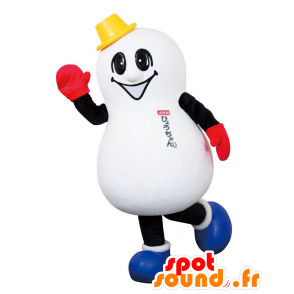 Hyou-chan maskot, hvid squash med hat - Spotsound maskot kostume