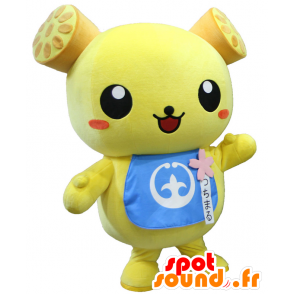 Mascota Tsuchimaru, amarillo oso de peluche, muy lindo - MASFR25781 - Yuru-Chara mascotas japonesas