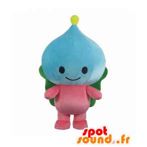 Saniel mascot, blue snowman, pink and green - MASFR25785 - Yuru-Chara Japanese mascots