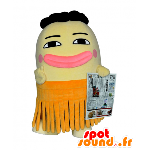 Kanaloco Seijin mascot, snowman with a fringed skirt - MASFR25786 - Yuru-Chara Japanese mascots