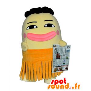 Mascotte de Kanaloco Seijin, bonhomme avec une jupe à franges - MASFR25786 - Mascottes Yuru-Chara Japonaises