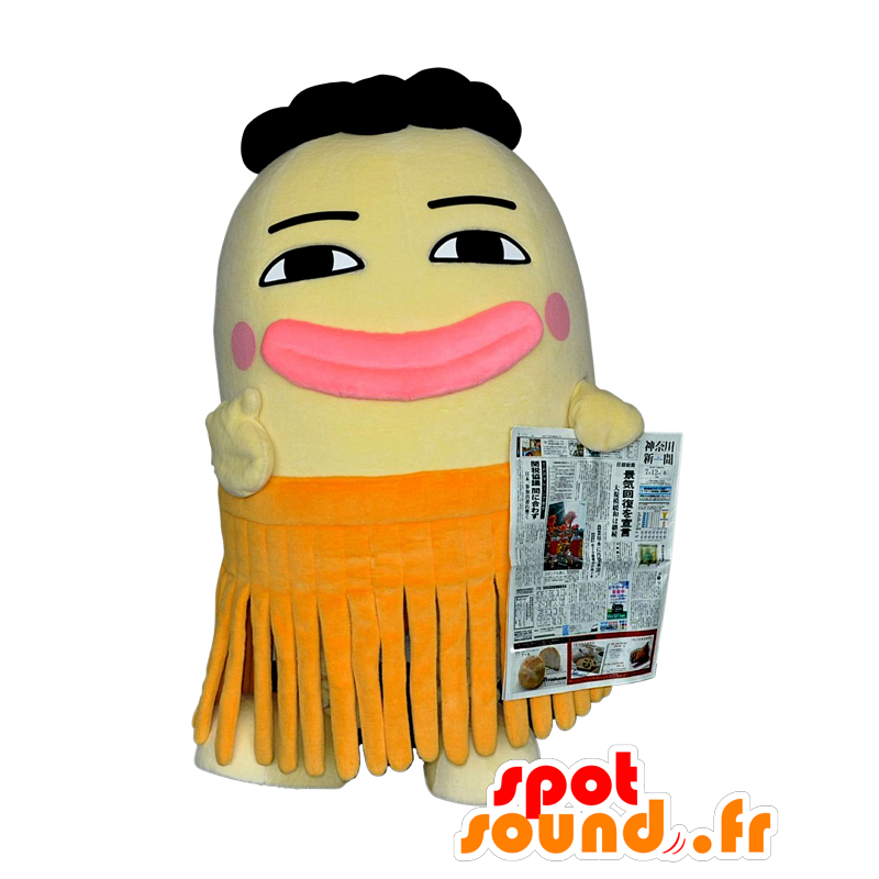 Mascot Kanaloco Seijin, man met een franje rok - MASFR25786 - Yuru-Chara Japanse Mascottes