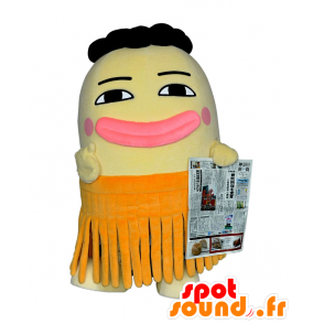 Kanaloco Seijin mascot, snowman with a fringed skirt - MASFR25786 - Yuru-Chara Japanese mascots