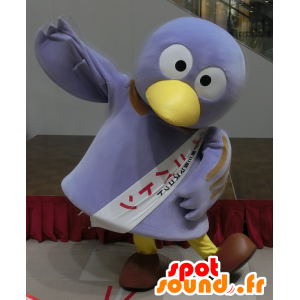 Mascot Kobaton, lilla og gul fugl - MASFR25790 - Yuru-Chara japanske Mascots